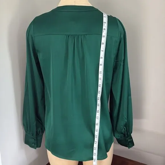 Talbots Rhinestone Holiday Button Blouse Size SP - Picture 6 of 11